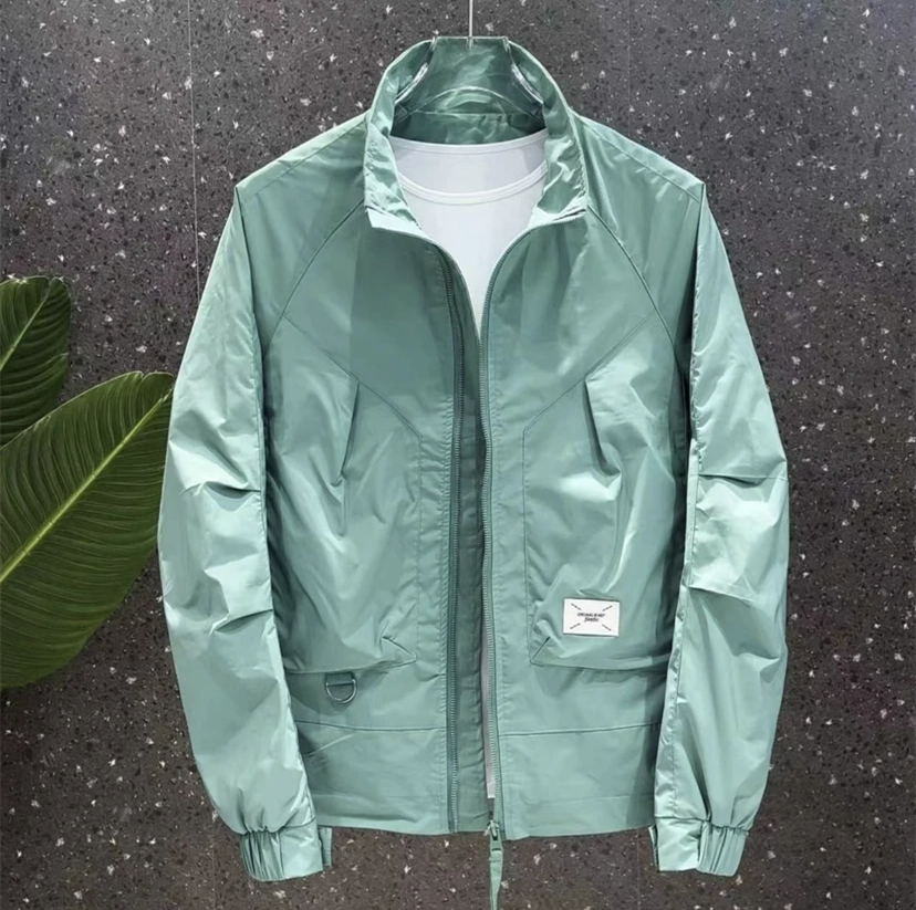 2025春秋新款时尚简约男士立领休闲夹克宽松百搭纯色收口防风外套,男装,夹克,淘宝优惠券,粉丝福利购,淘宝优惠卷