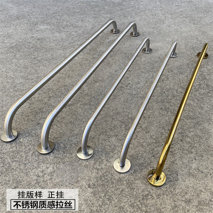 服装店上墙架子货架展示架不锈钢拉丝加厚正挂侧挂架简约衣服挂架