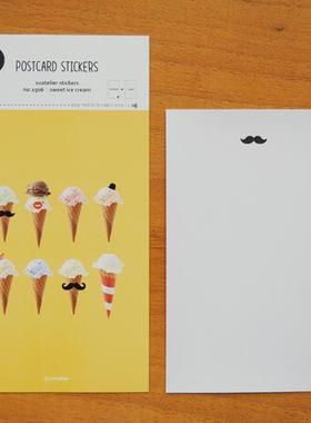 韩国进口JR Stricker 明信片贴纸 sweet ice cream 1506