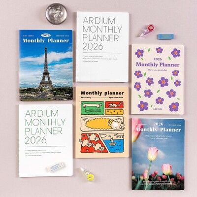 Ardium2026年大号记事月计划本 MONTHLY PLANNER L（6款选）
