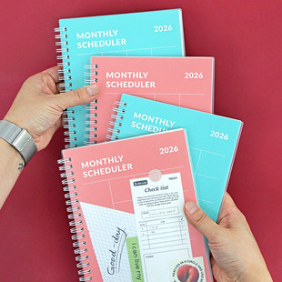 indigo2026年基础款A5线圈月计划日程本 MONTHLY SCHEDULER(2款