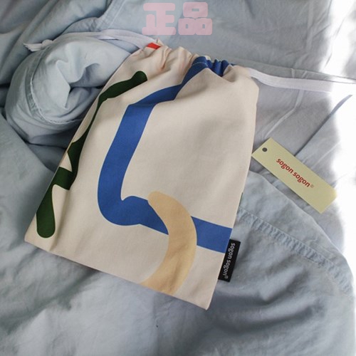 韩国进口SOGONSOGON中号幻想帆布抽绳收纳包SCENERY STRING POUCH