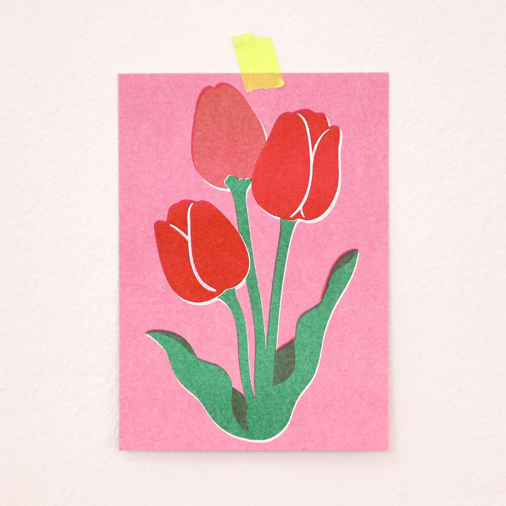 afrocat墙饰卡片贺卡 risograph wall greeting card-t 单张图片