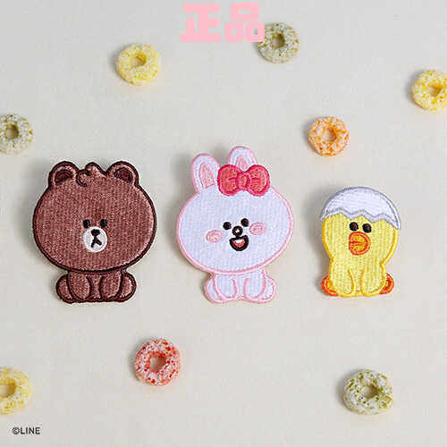 line friends大号刺绣徽章胸针装饰包包配饰wappen badge L 6选