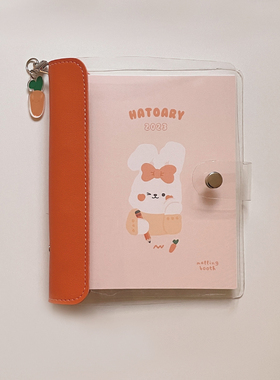 日韩新款malling booth万年兔子胡萝卜6孔笔记日记本 hatoary