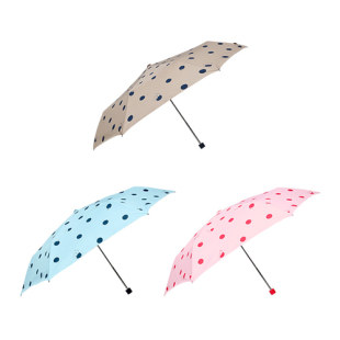 韩国进口line friends波点迷你手动3折雨伞 ultralight mini umbr