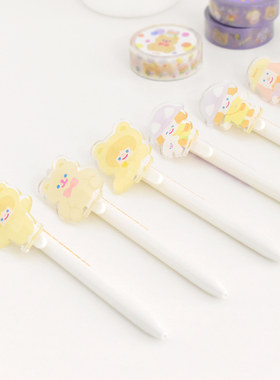 日韩RICO可爱SUBACO联名黑色圆珠笔 SOFT PEN 单支