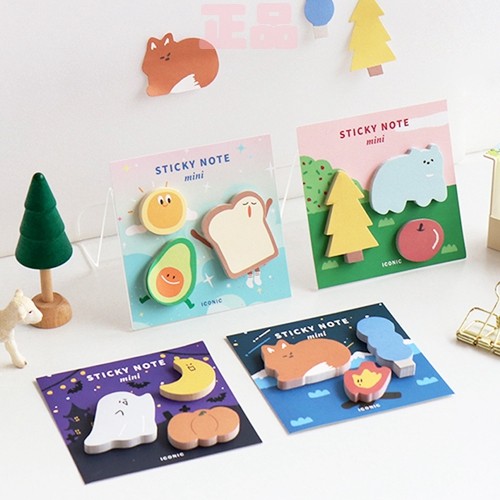 韩国进口iconic迷你便签贴备忘本套装3个入Mini sticky note 4选