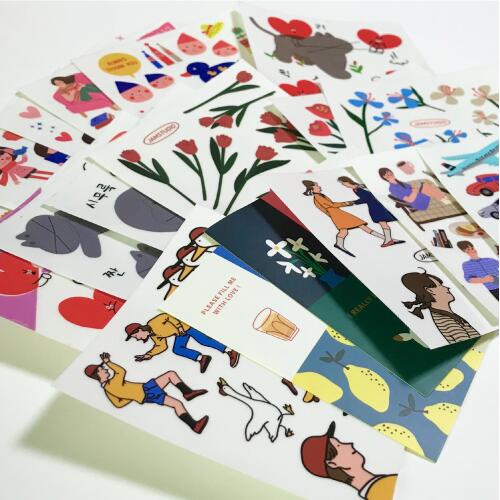 韩系贴纸ins jamstudio自切割装饰日记伴侣手账贴纸各种精彩生活