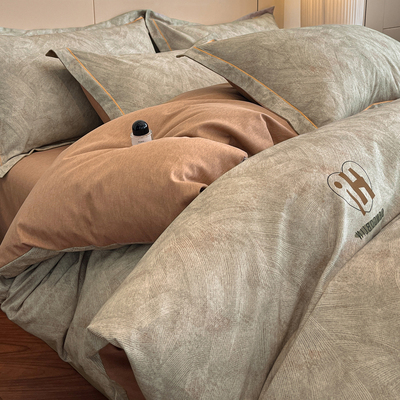 2026新款全棉加厚床上磨毛四件套纯棉高级感冬季加厚被套床单床笠