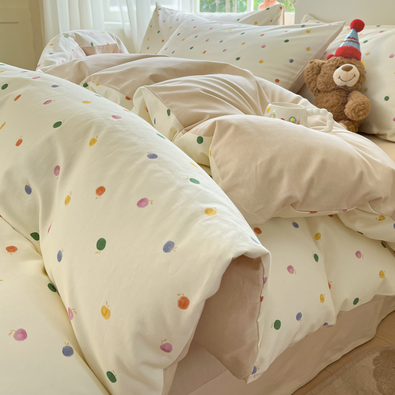 2025新款100%全棉床上磨毛四件套卡通风冬季加厚纯棉被套床单床笠