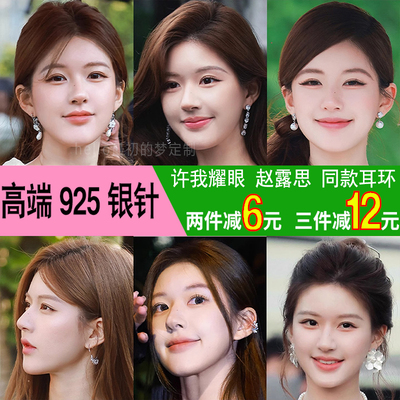 许我耀眼赵露思许妍同款耳环耳钉轻奢高级感2025新款耳饰饰品女