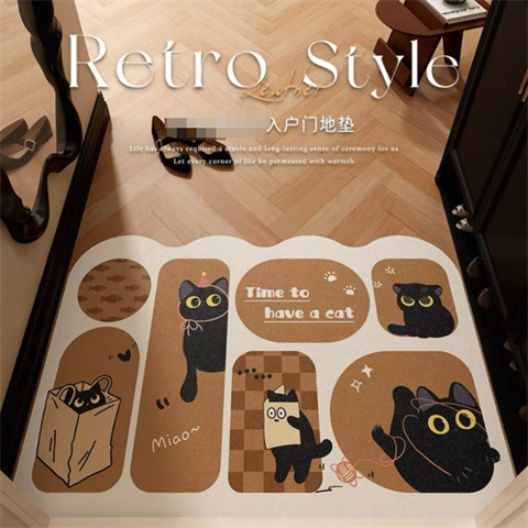 中古风入户门地垫进门口脚垫门外浴室门可擦洗可裁剪硅藻泥防滑垫,居家布艺,入户地垫,淘宝优惠券,粉丝福利购,淘宝优惠卷