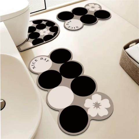 轻奢浴室地垫卫生间耐脏免洗三件套地毯硅藻泥马桶u型吸水防滑垫,居家布艺,家用脚垫,淘宝优惠券,粉丝福利购,淘宝优惠卷