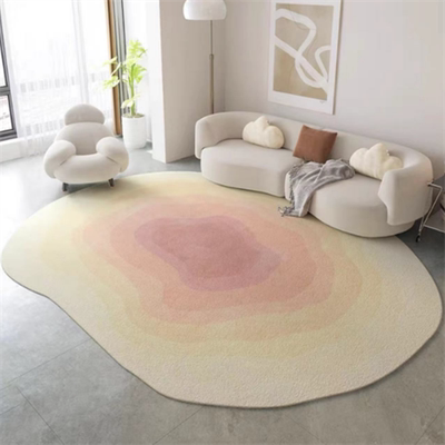 家用卧室客厅奶油风仿羊绒大地毯