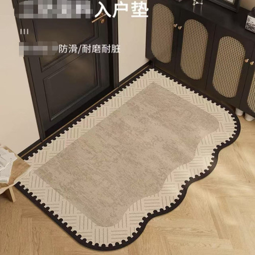 法式复古中古风入户门丝圈地垫新款门口进门垫子玄关蹭土除尘地毯