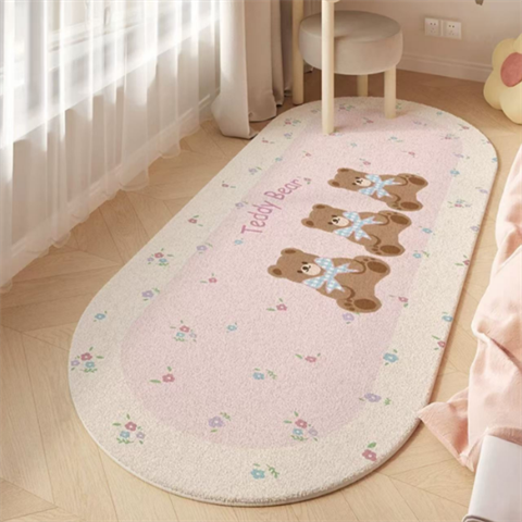 韩系可爱卡通泰迪熊床边毯卧室房间隔凉毛绒脚垫子客厅沙发茶几毯,居家布艺,地毯,淘宝优惠券,粉丝福利购,淘宝优惠卷