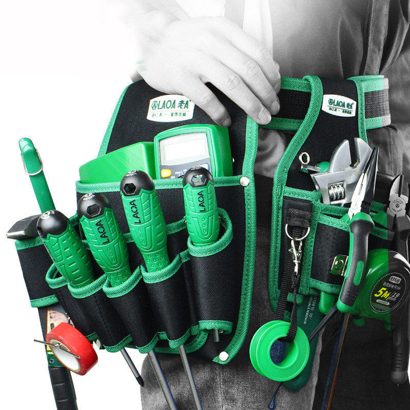 老a 加厚电工包 腰包 多功能帆布维修腰带工具包 斜跨包腰挂包