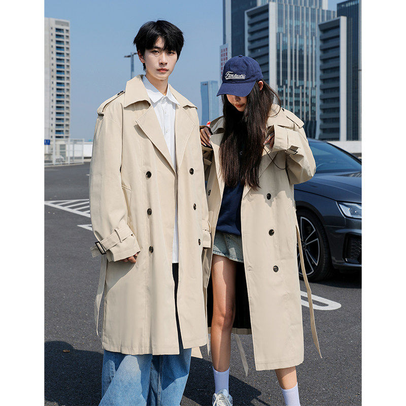 2026春季中长款风衣情侣款宽松外套男时尚