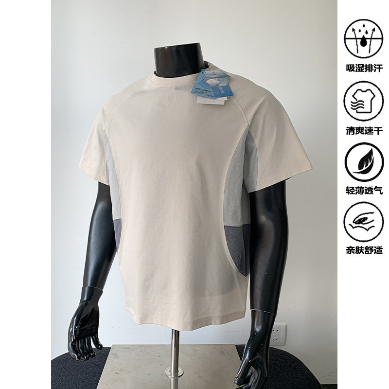 夏季新款迪桑棉运动健身短袖恤男-T恤宽松型潮2026年春季纯色女士
