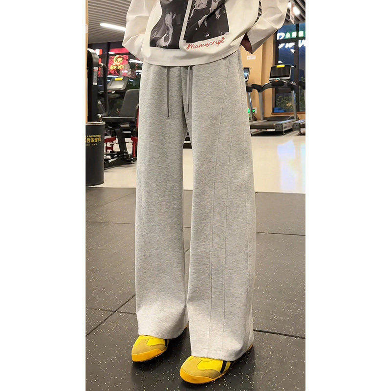 春季新款垂感休闲裤慵懒宽松美式复古男女卫裤时尚