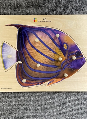 儿童木质益智早教玩具木珠手抓板拼图仿真动物拼板大块1-3岁中性