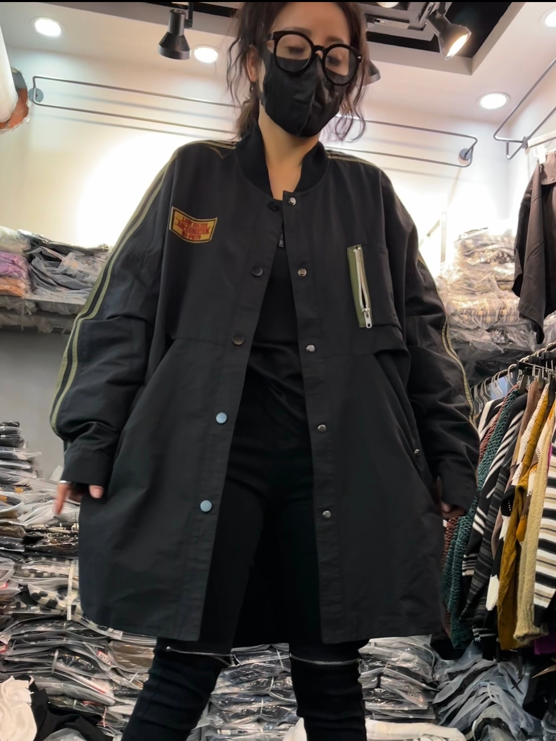 欧货风衣外套女宽松大版小个子