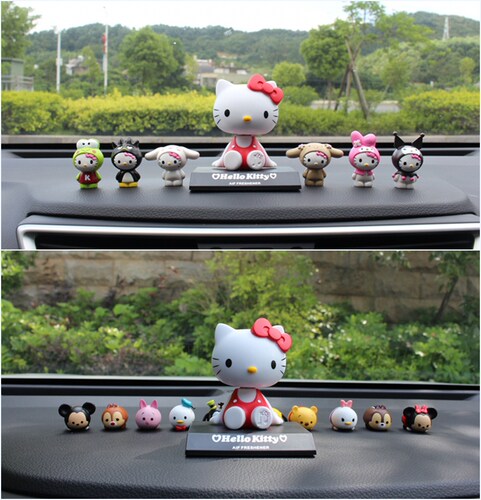 Hello Kitty公仔手办摇头公仔KT猫车饰汽车内饰品摆件装饰玩偶