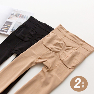 袜丝袜中厚 女秋冬加绒光腿连裤 春秋压力裤 瘦腿收腹提臀黑色打底裤