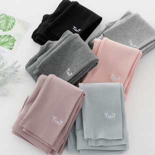 女童打底裤2023秋装新款春秋款外穿薄款洋气纯棉中大童儿童长裤子