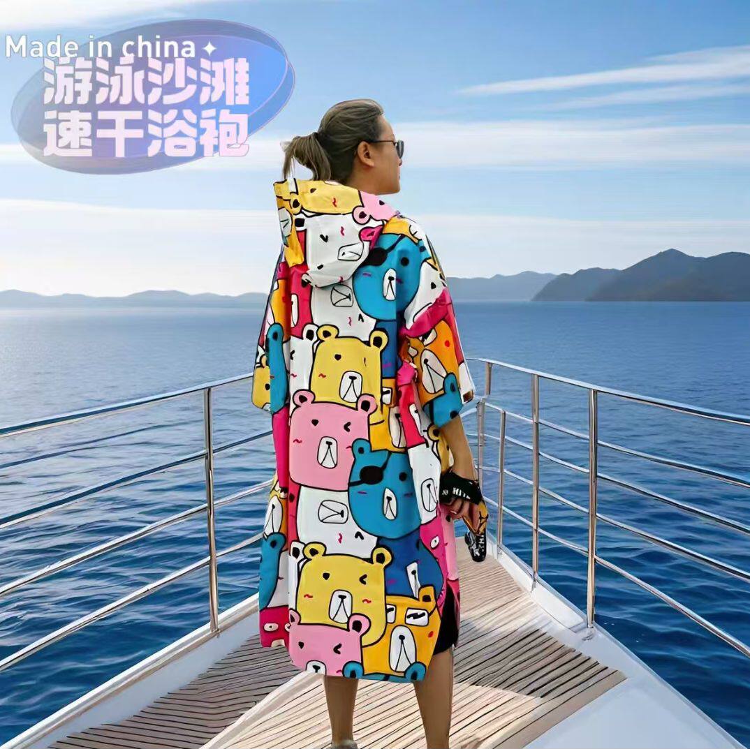 男女韩国可穿式沙滩潜水游泳浴巾