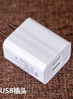 USB转DC充电线5.5mm电源线莲花灯专用圆孔供电线 双USB插头二扁插
