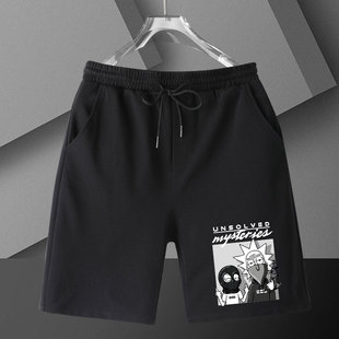 宽松百搭学生活力短裤 morty联名周边夏季 and 瑞克和莫蒂动漫rick