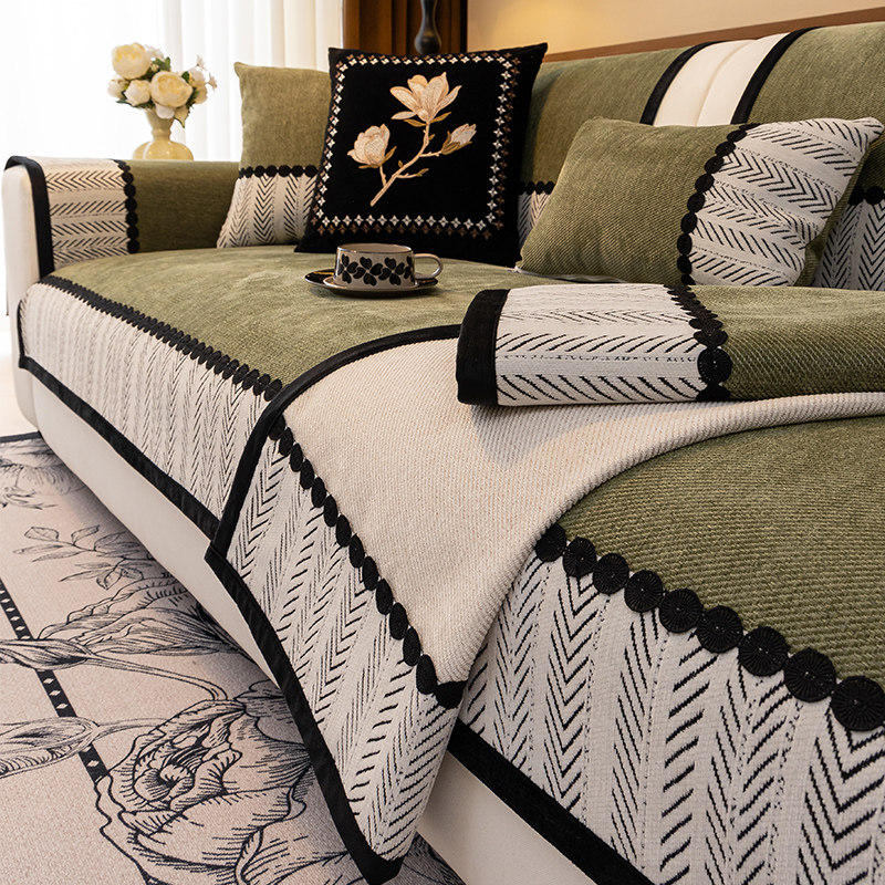 高级感中古风沙发垫2025新款四季通用雪尼尔防滑坐垫全包沙发套罩,居家布艺,沙发垫,淘宝优惠券,粉丝福利购,淘宝优惠卷