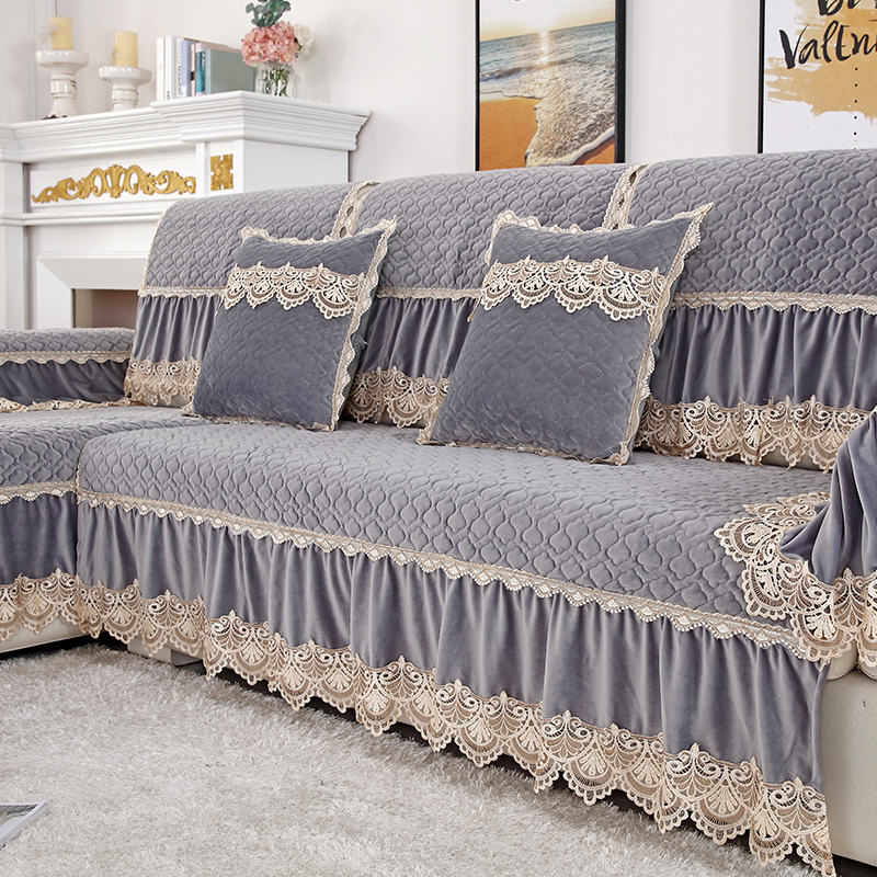 冬季沙发垫毛绒加厚防滑万能套罩