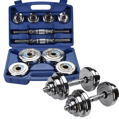 力诺钢制哑铃男士一对20kg40公斤