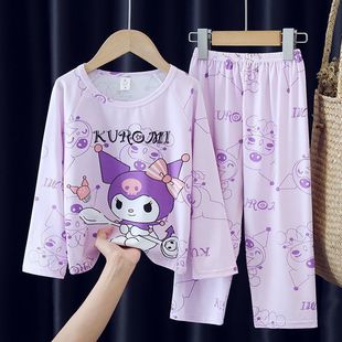 睡衣睡裤套装家居服儿童女童七八九十岁kuromi夏装库洛米春秋薄款
