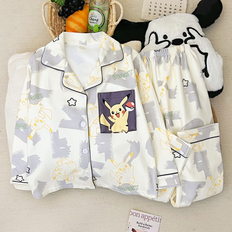 皮卡丘德绒睡衣冬季3男孩5男童7女宝宝9岁中大童4-6-8-10兄妹姐弟