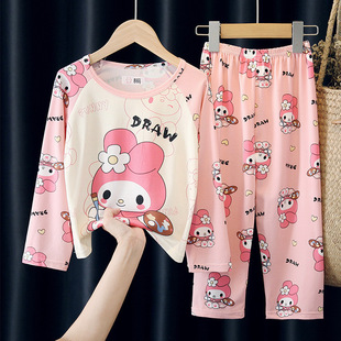 儿童美乐蒂睡衣2026春秋款动漫周边卡通家居服女孩女宝两穿可外出