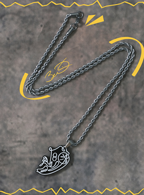 S2原创 闪电韦德潮流钛钢项链 情侣小众高级感嘻哈