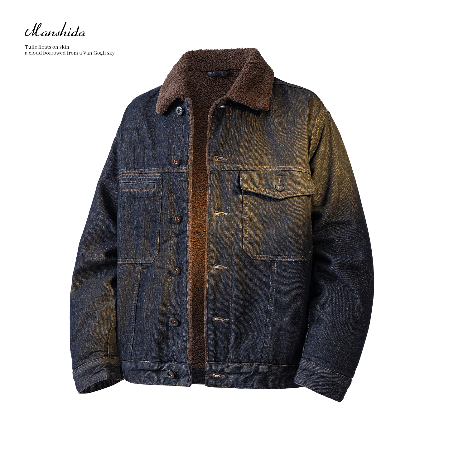 MSD冬季加绒加厚牛仔外套