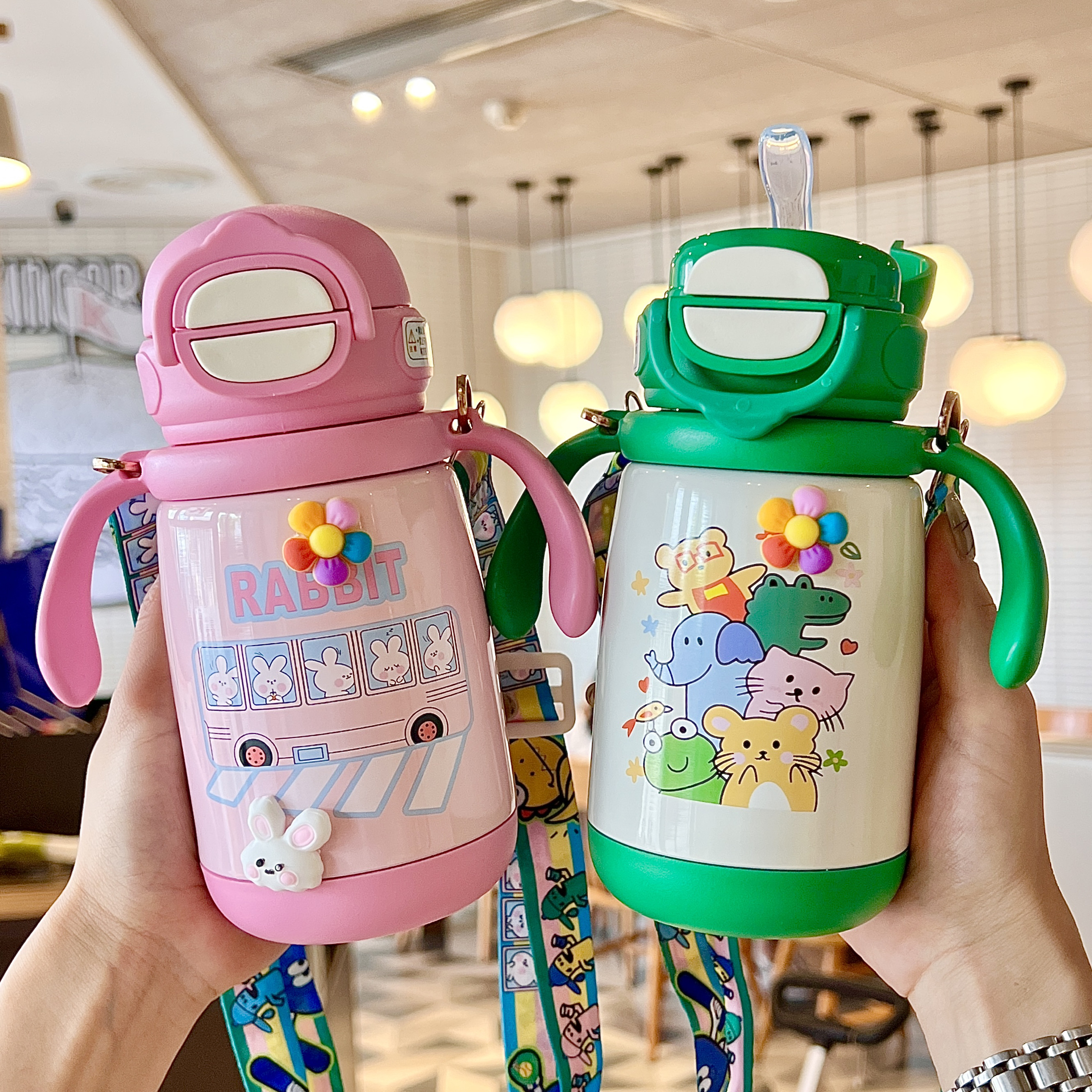 卡通316内胆手柄杯幼儿园
