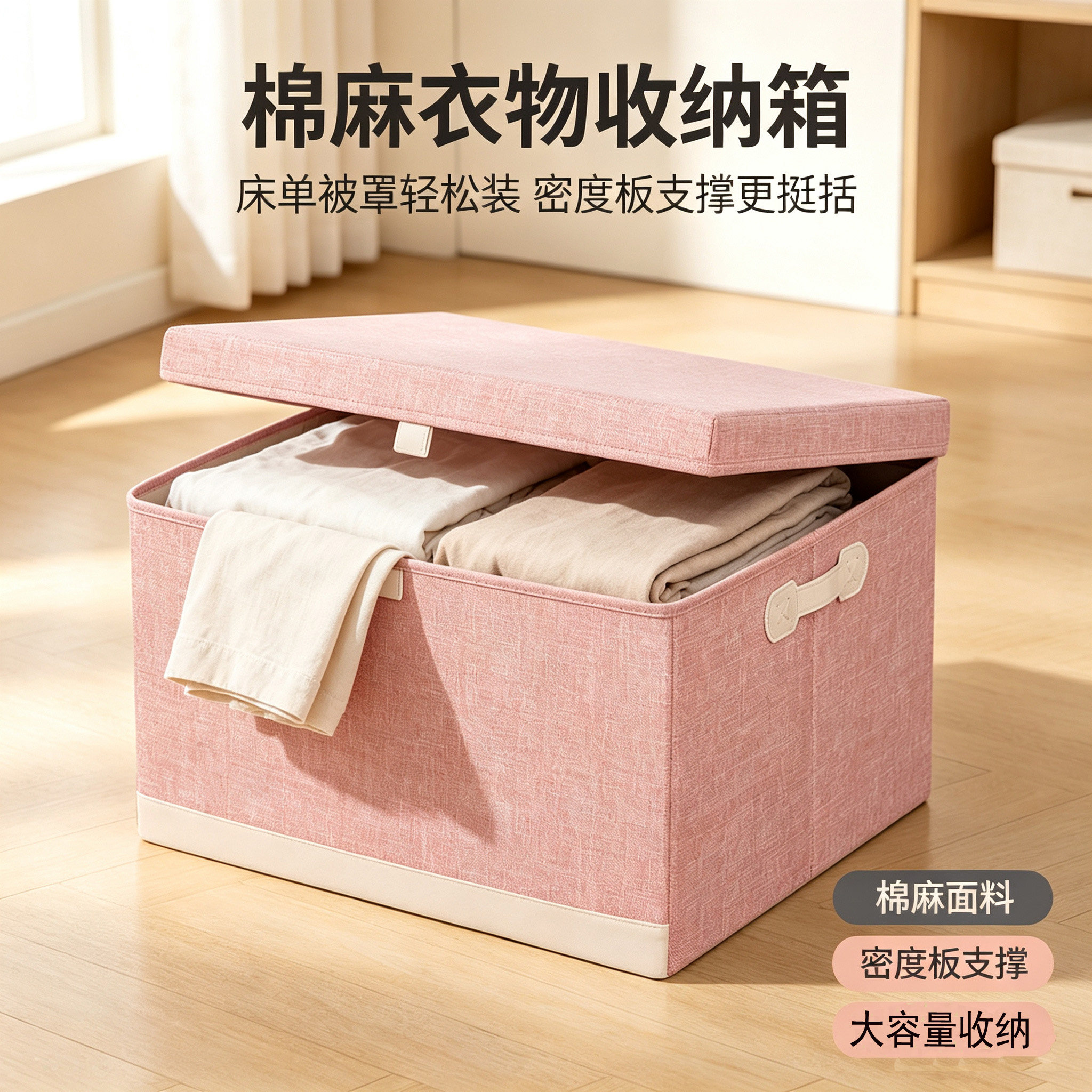 可折叠大号家用布艺衣服收纳箱图片
