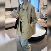 高级感宽松中长款 韩版 休闲上衣 新款 卡其色风衣外套女2025年秋季