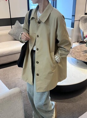 卡其色风衣外套女2025年秋季新款韩版高级感宽松中长款休闲上衣