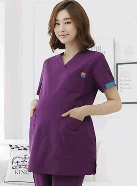 手术衣孕妇工作服v领大码母婴级