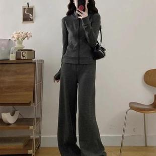 显瘦修身 高级条纹新款 两件套女 韩系休闲套装 2025秋冬休闲新时尚