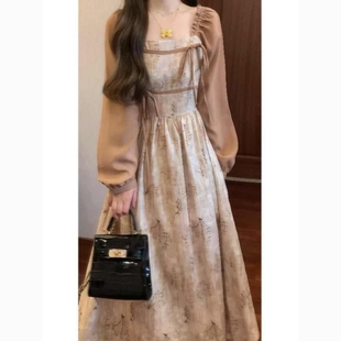 百搭显瘦设计感别致收腰裙子 碎花连衣裙女2025新款 法式 时尚