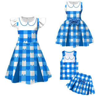 盖比的娃娃-Gabby's Dollhouse 女童套装裙飞飞袖上衣+缩褶裙