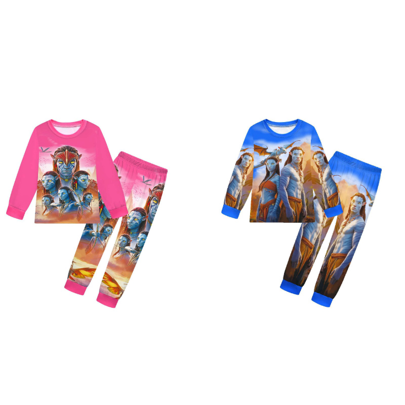 新款阿凡达秋冬季儿童cosplay游戏周边男童女童长袖长裤睡衣套装